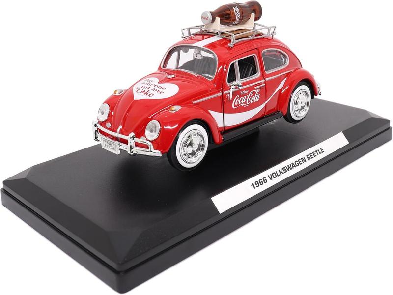 Miniatura 1/24 Fusca 1966 Beetle Coca Cola Motor City
